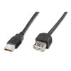 USB 2.0 hosszabbító kábel 1.8m fekete (AK-300200-018-S) (AK-300200-018-S)
