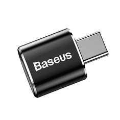 BASEUS USB-A anya - USB Type-C apa adapter fekete (CATOTG-01) (CATOTG-01)
