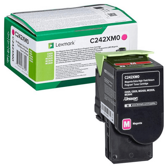 Lexmark C242XM0 extranagy kapacitású festékkazetta magenta (C242XM0)