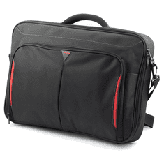 Targus Notebook táska CN418EU, Classic+ 17-18" Clamshell Laptop Bag - Black/Red (CN418EU)