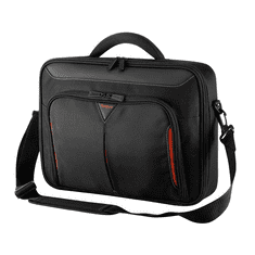 Targus Notebook táska CN418EU, Classic+ 17-18" Clamshell Laptop Bag - Black/Red (CN418EU)