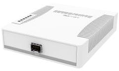 Mikrotik RouterBOARD RB260GS/ konfigurálható 5 portos gigabites intelligens kapcsoló SFP ketrec/ SwOS/ tápegység