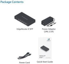 Ubiquiti EdgeRouter X SFP - 5x GbE port, 1x SFP port, 5x PoE 24V (PoE költségvetés 50W)