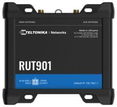 Teltonika RUT901 ipari LTE router Ethernet biztonsági mentéssel, 1x WAN 3x LAN, LTE Cat4/3G/2G, Wi-Fi