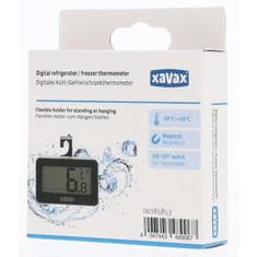 Xavax digitális hűtőszekrény/fagyasztó hőmérő, fekete