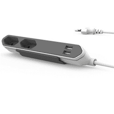 Allocacoc PowerBar USB elosztó fehér-szürke (9102/PB2SEU) (9102/PB2SEU)