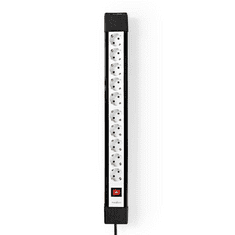 Nedis Pro-Line elosztó védőérintkező 10-irányú kapcsolóval 3m fekete/fehér (EXS103F1PRO) (EXS103F1PRO)