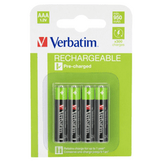 Verbatim Premium tölthető AAA elem 950 mAh (4db/csomag) (49942) (49942)
