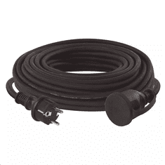 EMOS P01820 hosszabbító gumikábellel IP44 3x1.5mm 20m fekete (emosP01820)