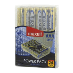 Maxell Alkáli AAA ceruza elem Power Pack (24db / csomag) /LR03/ visszazárható átlátszó műanyag doboz (790268.04.CN)