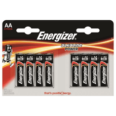 Energizer Alkaline Power AA ceruzaelem (8db/csomag) (E300128001/NZAP6A05) (E300128001/NZAP6A05)