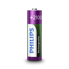 PHILIPS 2100 mAh AA Akkumulátor Rechargeables Nikkel-fémhidrid 4db/cs (R6B4A210/10) (R6B4A210/10)