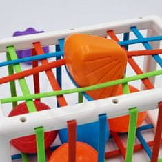 WOOPIE Rugalmas érzékelő kocka baba szortírozó színes formák 13 el.