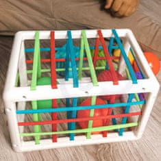 WOOPIE Rugalmas érzékelő kocka baba szortírozó színes formák 13 el.