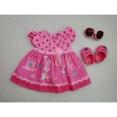 WOOPIE ruha babának Rózsaszín nyusziruha 43-46 cm