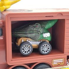 WOOPIE Dinoszaurusz teherautó kilövővel és autókkal 15 el.