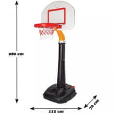 WOOPIE Nagy kosárlabda 15 fokos állítható 280 cm valódi labdához