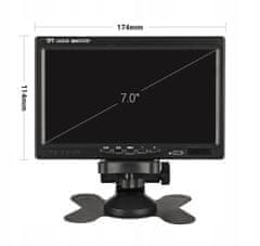 Dexxer 12-24V univerzális készlet LCD monitor és tolatókamera 7"