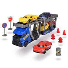 DICKIE CITY készlet teherautóval, autókkal és tartozékokkal