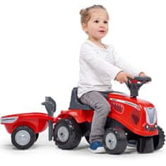 Falk Traktor Baby Mac Cormick piros traktortraktor utánfutóval + tartozékok 1 éves kortól
