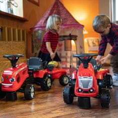 Falk Traktor Baby Mac Cormick piros traktortraktor utánfutóval + tartozékok 1 éves kortól