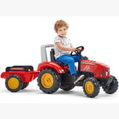 Falk Red Supercharger pedálos traktor pótkocsival Nyitható 3 éves kortól