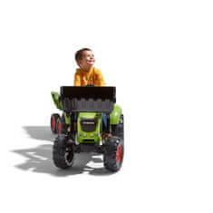 Falk CLAAS pedálos traktor pótkocsival, vödörrel és buldózerrel 3 éves kortól