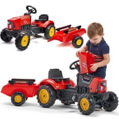 Falk Traktor Piros Supercharger Piros Nyitható motorháztető 2 éves kortól