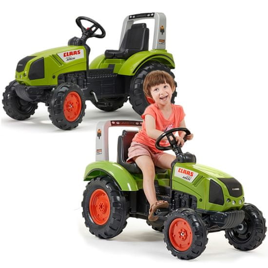 Falk pedálos zöld Claas traktor kürttel 3 éves kortól