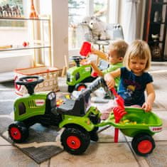 Falk Tractor Baby Claas Zöld traktortraktor pótkocsival + tartozékok 1 éves kortól