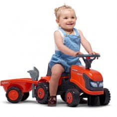 Falk Traktor Kubota Orange pótkocsival + tartozékok 1 éves vagy annál idősebb