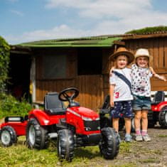 Falk Massey Ferguson piros pedálos traktor pótkocsival 3 éves kortól