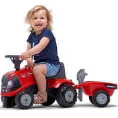 Falk Traktor Baby Case IH Ride-On piros traktortraktor pótkocsival + tartozékok 12 hónapos kortól