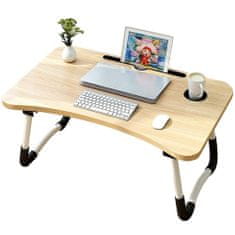 Verkgroup Hordozható összecsukható univerzális fa asztal laptophoz 60cm