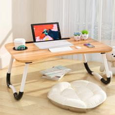 Verkgroup Hordozható összecsukható univerzális fa asztal laptophoz 60cm