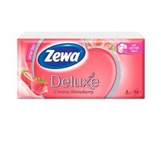 Zewa Deluxe papír zsebkendő 90db eper illatú (53654) (Z53654)