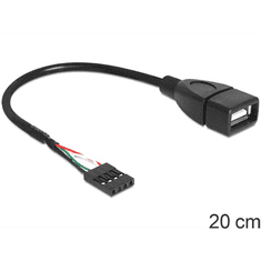 DELOCK 83291 USB 2.0 type-A female --> pin header kábel 20 cm (83291)
