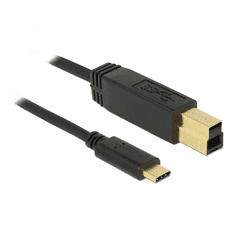 DELOCK 83675 USB 3.1 Gen 2 Type-C > Type-B kábel 1m fekete (83675)