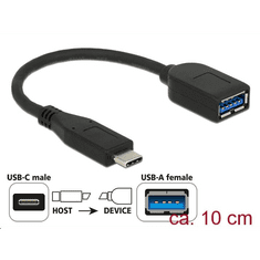 DELOCK SuperSpeed USB-adapter, 10 Gbps (USB 3.1 Gen 2) USB Type-C > USB Type-A 10cm adapter (65684) (delock-65684)