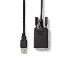 Nedis CCGW60852BK09 USB A dugasz - RS232 dugasz 0,9 m-es konverter kábel (CCGW60852BK09)