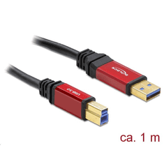 DELOCK USB 3.0 A típusú csatlakozó > USB 3.0 B típusú csatlakozó 1 m Premium kábel (82756) (82756)