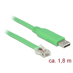 DELOCK USB 2.0 A-típusú apa > 1 x soros RS-232 RJ45 apa 1,8 m (62960) (D62960)