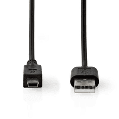 Nedis CCGT60300BK20 USB-A - USB Mini-B kábel 2m fekete (CCGT60300BK20)