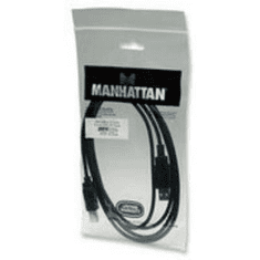 Manhattan USB 2.0 kábel [1x USB 2.0 dugó A - 1x USB 2.0 dugó B] 1.80 m fekete 756612 (333368-CG)