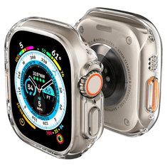 Spigen Apple Watch Ultra (49 mm), Műanyag védőkeret, szíj nélkül, Thin Fit, átlátszó (RS139017)