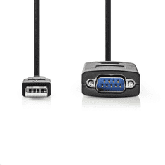 Nedis CCGW60852BK09 USB A dugasz - RS232 dugasz 0,9 m-es konverter kábel (CCGW60852BK09)