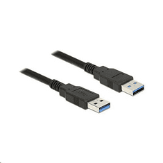 DELOCK 85059 USB 3.0 Type-A apa > USB 3.0 Type-A apa kábel, 0.5m, fekete (85059)