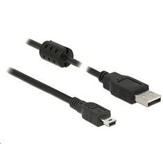 DELOCK 84913 USB 2.0 A > USB 2.0 mini-B kábel, 1,5 m, fekete (84913)