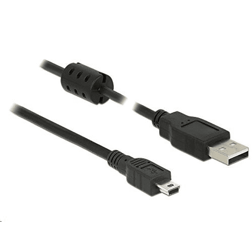 DELOCK 84916 USB 2.0 A > USB 2.0 mini-B kábel, 5 m, fekete (84916)