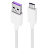 USB töltő- és adatkábel, USB Type-C, 100 cm, Huawei, fehér, gyári (RS77795)